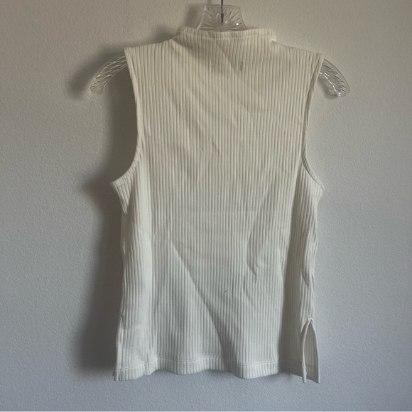 Madewell Side-Slit Mockneck Tank in Lighthouse Size: S, NWT - Picture 9 of 12